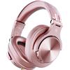 OneOdio Cuffie Bluetooth over ear, 72 ore HiFi Stereo Wireless, leggere e ad alto comfort con jack da 6,35 mm e 3,5 mm per studio DJ, telefono cellulare, PC AMP