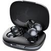 Mojawa Cuffie Bluetooth wireless open-ear, suono panoramico 4D, microfono a cancellazione di rumore, resistenti all'acqua IP54, clip all'orecchio per lo sport e l'uso quotidiano