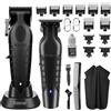 Kemei Tagliacapelli Uomo, Set professionale, Wireless Zero Gap Uomo LED - Display, 11 pettini guida