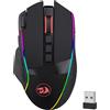Redragon Mouse da gioco wireless Redragon M991, mouse cablato/wireless da 19000 DPI con pulsante di fuoco rapido, 9 pulsanti macro, prestazioni continue di 45 ore e RGB