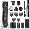 Hatteker Hattteker regolabarba capelli uomo set rasoio elettrico, rasatura baffi naso orecchio corpo precisione groomer IPX7 impermeabile resa
