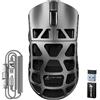 ATTACK SHARK R3PRO 46g Mouse superleggero in lega di magnesio, 26000 DPI, mouse da gioco 2.4G/BT/cablato, sensore PixArt PAW3395 G502, con cavo a spirale, PC/Mac
