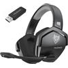 NUBWO G06 Cuffia da gioco doppia senza fili con microfono per PS5, PS4, PC, cellulare, NS: 2,4 GHz senza fili + Bluetooth - 100 ore - Driver da 50 mm