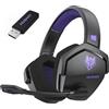 NUBWO G06 Cuffia da gioco doppia senza fili con microfono per PS5, PS4, PC, cellulare, NS: 2,4 GHz senza fili + Bluetooth - 100 ore - Driver da 50 mm
