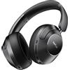 Earfun Cuffie over-ear Wave Pro Bluetooth, cancellazione attiva del rumore ibrida, audio ad alta risoluzione, batteria da 80 ore, vestibilità comoda, 5 microfoni, BT Multipoint, EQ nell'app