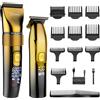 Hatteker Set professionale di tagliacapelli Set per la cura della barba Regolabarba Regolabarba da uomo con testina a T Regolabarba con lama a T Regolabarba di precisione IPX7 impermeabile