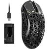 ATTACK SHARK 5 Mouse da gioco wireless HyperSpeed in fibra di carbonio ultra leggero, 39g, cablato 2.4G/BT/USB-C, sensore PAW3950MAX, frequenza di campionamento 8000Hz, 42000DPI,