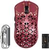 ATTACK SHARK Mouse da gioco R5 Ultra in fibra di carbonio, superleggero da 39 g, wireless a 8000 Hz, sensore PAW3950MAX, MCU Nordic 52840, Bluetooth/2.4G/Cavo, con cavo a spirale