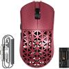 ATTACK SHARK Mouse da gioco R5 Ultra in fibra di carbonio, superleggero da 39 g, wireless a 8000 Hz, sensore PAW3950MAX, MCU Nordic 52840, Bluetooth/2.4G/Cavo, con cavo a spirale