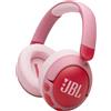 JBL Cuffie over-ear con cancellazione attiva del rumore per bambini, microfono, 50 ore di riproduzione, suono sicuro, volume basso, funzionamento semplice e adesivi