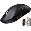 ATTACK SHARK Mouse da gioco wireless 55g ultraleggero, 8KHz, 42000 DPI, PAW3950MAX, BT/2.4G/USB, per mani grandi, piedini in PTFE, batteria da 500mAh, software e driver web