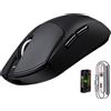 ATTACK SHARK Mouse da gioco wireless 55g ultraleggero, 8KHz, 42000 DPI, PAW3950MAX, BT/2.4G/USB, per mani grandi, piedini in PTFE, batteria da 500mAh, software e driver web