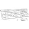 iclever 2.set tastiera e mouse wireless 4G, USB-C ricaricabile, tastiera full-size, sottile, sottile e resistente per Windows 7/8/10, Mac OS