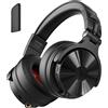 OneOdio Cuffie DJ over-ear, 120 ore di autonomia, bassa latenza di 20 ms, audio Hi-Res/LDAC, dongle/Bluetooth 5.3/3,5 mm/6,35 mm per monitoraggio musicale e registrazione