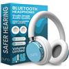 Puro Sound Labs Cuffie Bluetooth per bambini con limitazione del volume a 85 dB, suono da studio, isolamento acustico, cuscinetti auricolari sostituibili, comode, sicure, over-ear