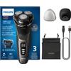 Philips Series 3000 Rasoio elettrico da uomo S3342/13, Wet & Dry, tecnologia SkinProtect, regolabarba ribaltabile, stazione di ricarica e custodia da viaggio, nero