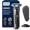 Philips Rasoi elettrici da uomo Philips Serie 7000 S7887/35, Wet & Dry, tecnologia SkinIQ, 45 lame SteelPrecision, testine flessibili a 360°
