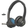 JLab Auricolari wireless H87 con gancio per l'orecchio, Bluetooth 5.4, adatti per lo sport grazie alla loro tenuta sicura, audio stereo HiFi da 14,2 mm, tecnologia ENC a 4 microfoni, display LED, autonomia di 50 ore, connettività USB-C e controllo touch