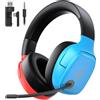 Gvyugke Cuffie da gioco wireless Gvyugke con microfono, 2,4 GHz, Bluetooth 5.3, audio surround 7.1, driver da 50 mm, illuminazione RGB, autonomia della batteria di 70 ore, compatibili con PS5, PS4, PC, Mac