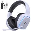 Gvyugke Cuffie da gioco wireless Gvyugke con microfono, 2,4 GHz, Bluetooth 5.3, audio surround 7.1, driver da 50 mm, illuminazione RGB, autonomia della batteria di 70 ore, compatibili con PS5, PS4, PC, Mac