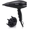 BEPER P301ASC020 Asciugacapelli Professionale 2200W, Airon, Phon Potente con 2 Velocità e 3 Temperature, Aria Fredda, Diffusore per Ricci e Concentratore, Filtro Removibile