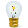 Legami - Lampada da Tavolo a forma di Lampadina, Ricaricabile con Cavo USB, Senza Fili, Bulb Fiction, Tema Daisy, 6.8 x 10.3 cm