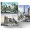 KOVA 3 calamite da frigorifero Paris - XL, 8 x 5,5 cm ciascuna, Notre-Dame de Paris, Moulin Rouge, Torre Eiffel, chiesa, Francia, souvenir, fiume, la sua immagine, calamita per frigorifero Valdeig P