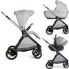 Chicco - Chicco Trio Bellagio 2 Gran Comfort Lunar Rock con Seggiolino Auto First Seat Recline i-size Lunar Rock)