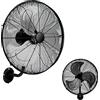 RELAX4LIFE Ventilatore da Parete Industriale 120W, Ventola Oscillante Automatica, 3 Velocità Regolabili, Ventilatore Elettrico con Struttura Metallica, Regolare con Manopola (Nero)