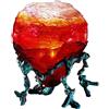 Lampada da Tavolo Mappamondo Rosso Arancio Giallo Ambra - VENINI 01610