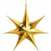 Bonturi Casa Home Decoration Bonturi Casa Stella Natalizia Pieghevole in Velluto Oro Ø65 cm - Decorazione Natalizia in Tessuto per la Casa e Addobbi di Natale