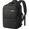 SONGMICS Zaino Bagaglio a Mano, 40 x 25 x 20 cm, per Ryanair, 20 L | Zaino Porta PC 14 Pollici, Impermeabile, Apertura a 180°, con Lucchetto, per Lavoro e Viaggio, Nero RBF003B101