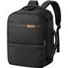 SONGMICS Zaino Bagaglio a Mano, 40 x 30 x 20 cm, per easyJet, 24 L | Zaino Porta PC 17,3 Pollici, Impermeabile, Apertura a 180°, con Lucchetto, per Lavoro e Viaggio, Nero RBF004B101