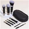 COSHINE - Set di 10 pennelli da trucco portatili da viaggio, kit di mini pennelli da trucco completi, con custodia per pennelli
