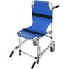 panfudongk Sedia pieghevole di emergenza, per scale, con ruote universali, portata 160 kg, per salvataggio in caso di emergenza (blu)