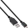 InLine Cavo InLine® Micro-USB 2.0, cavo di ricarica rapida, USB-A ST/Micro-B ST, nero, 0,3 m