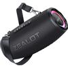 ZEALOT Altoparlante Bluetooth ZEALOT: carillon per esterni, suono stereo 80W, BassUp, batteria 16000mAh, porta AUX, USB, Micro SD/TF, USB-C, power bank, Bluetooth