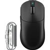 ATTACK SHARK Mouse da gioco senza fili 55g ultraleggero, per mani grandi, 40000 DPI, PAW3395PRO, 2.4G/BT/USB, batteria da 500mAh, cavo a LED, guide PTFE, Windows/Mac/Xbox