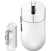 ATTACK SHARK Mouse da gioco senza fili 55g ultraleggero, per mani grandi, 40000 DPI, PAW3395PRO, 2.4G/BT/USB, batteria da 500mAh, cavo a LED, guide PTFE, Windows/Mac/Xbox