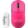 ATTACK SHARK Mouse da gioco senza fili 55g ultraleggero, per mani grandi, 40000 DPI, PAW3395PRO, 2.4G/BT/USB, batteria da 500mAh, cavo a LED, guide PTFE, Windows/Mac/Xbox