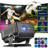 Insta24 Proiettore LCD Beamer Android 14 con autofocus, ideale per home cinema, che supporta risoluzioni 4K e 8K, con 1000 lumen ANSI, Wi-Fi, Bluetooth, HDMI e USB, adatto per proiezioni a soffitto e da tavolo