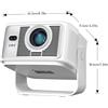 Insta24 Proiettore Beamer per home cinema, 900 lumen ANSI, risoluzione 8K/4K, autofocus, correzione trapezoidale, rilevamento e evitamento ostacoli, rotazione a 180 gradi, sistema operativo Android 14, Wi-Fi 6, Bluetooth 5.0, 4 porte HDMI, USB