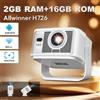 Insta24 Proiettore LED per home cinema, risoluzione 1080P con supporto 8K e 4K, Wi-Fi 6, Bluetooth, Android 14, 12000 lumen, dimensioni di proiezione fino a 200 pollici, autofocus e correzione trapezoidale, ideale per l'uso in giardino