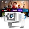 Insta24 Proiettore LED Beamer 8K/4K per home cinema, con Wi-Fi, Bluetooth, HDMI, autofocus, portatile, adatto per proiezioni da tavolo e a soffitto, retroproiezione, 25000 lumen, contrasto 15000:1, risoluzione HD