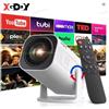 Insta24 Proiettore smart 4K Android per home cinema, mini e portatile, con 12000 lumen, Wi-Fi 6, Bluetooth 5, HDMI e USB, adatto per uso su tavolo, su una superficie piana o per proiezioni posteriori, con dimensioni dello schermo da 40 a 150 pollici