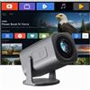 Insta24 Mini proiettore Beamer 4K UHD per home cinema, con Android 11, Wi-Fi, Bluetooth, HDMI, USB, risoluzione 1280 x 720 pixel, 340 lumen ANSI, altoparlanti integrati, portatile e ideale per l'uso su un tavolo