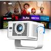 Insta24 Proiettore Beamer 1080p con supporto 4K 8K, 12000 lumen, Android 14, WiFi 6, Bluetooth 5.4, per home cinema, portatile, con autofocus, correzione trapezoidale, proiezione a soffitto, HDMI