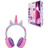 Lexibook Cuffie Bluetooth Einhorn, colore rosa, modello HPBT015UNI, con doppia connessione