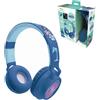 Lexibook Cuffie Bluetooth HPBT015DLXB con microfono, motivo Disney Stitch