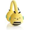 Squishmallows Cuffie Bluetooth in peluche a forma di ape, con microfono integrato per effettuare e ricevere chiamate. Portata Bluetooth: 10 metri. Controlli del volume